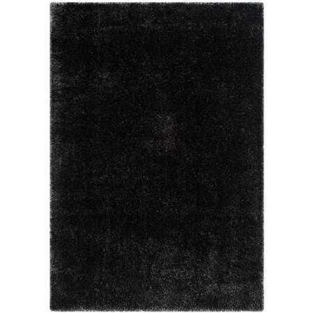 SAFAVIEH 6 x 9 ft. Charlotte Shag Power Loomed Medium Rectangle Area Rug, Charcoal SGC720C-6